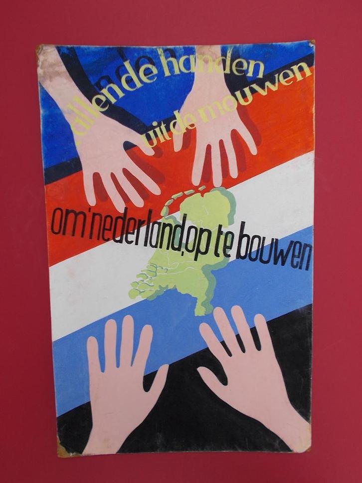 Schildering wederopbouw ophalen, Antiek en Kunst, Kunst | Schilderijen | Modern, Ophalen