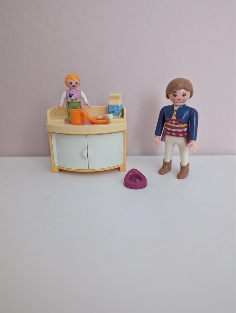 Playmobil baby en moeder, inrichting huis, Ophalen of Verzenden, Zo goed als nieuw, Complete set