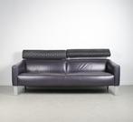 1x Leolux Patachou Bank + Hocker Paars Leer, Huis en Inrichting, Banken | Bankstellen, Niet ingevuld, Gebruikt, 150 tot 200 cm