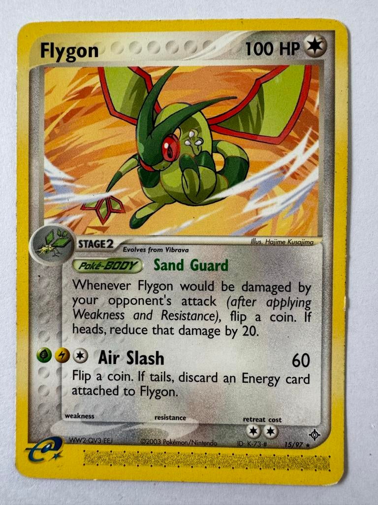 Flygon Pokémon Kaart 15/97 Holo Rare EX Dragon 2003, Ophalen of Verzenden, Gebruikt, Losse kaart