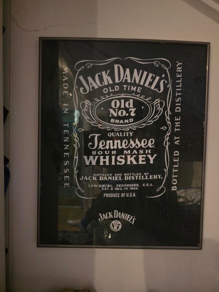Jack Daniel's Reclamebord - Old No. 7 Whiskey, Ophalen of Verzenden, D, X, X