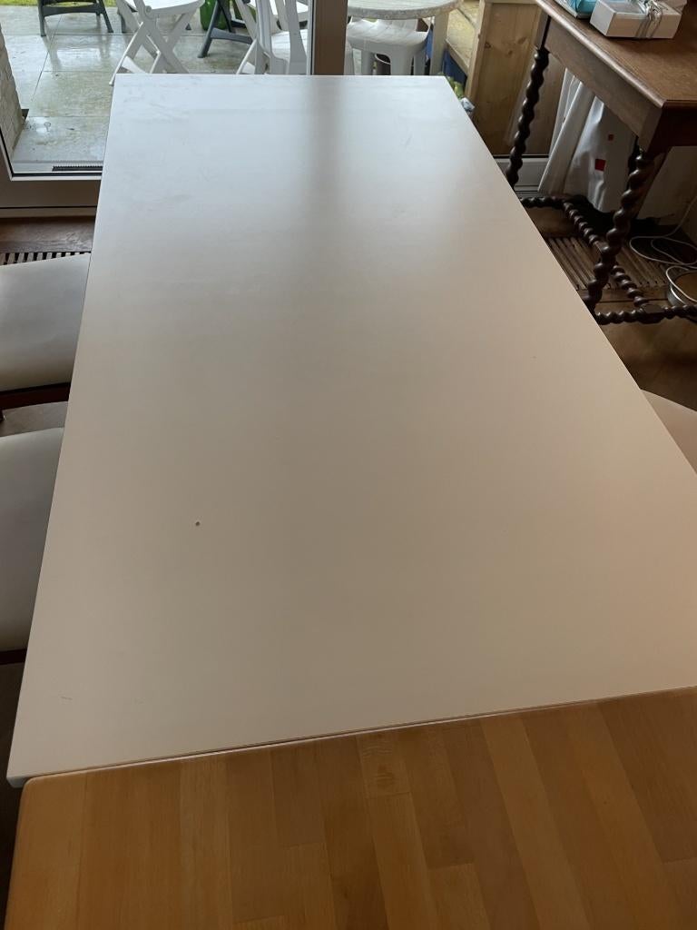 Witte tafel, Ophalen, Overige materialen, Gebruikt, 50 tot 100 cm