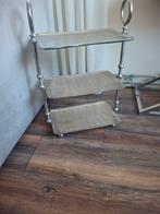 Zgan taffeltje/etagere merk Riverdale 45 cm breed 70 cm hoog, Huis en Inrichting, Ophalen, 50 tot 100 cm, Rond, Zo goed als nieuw