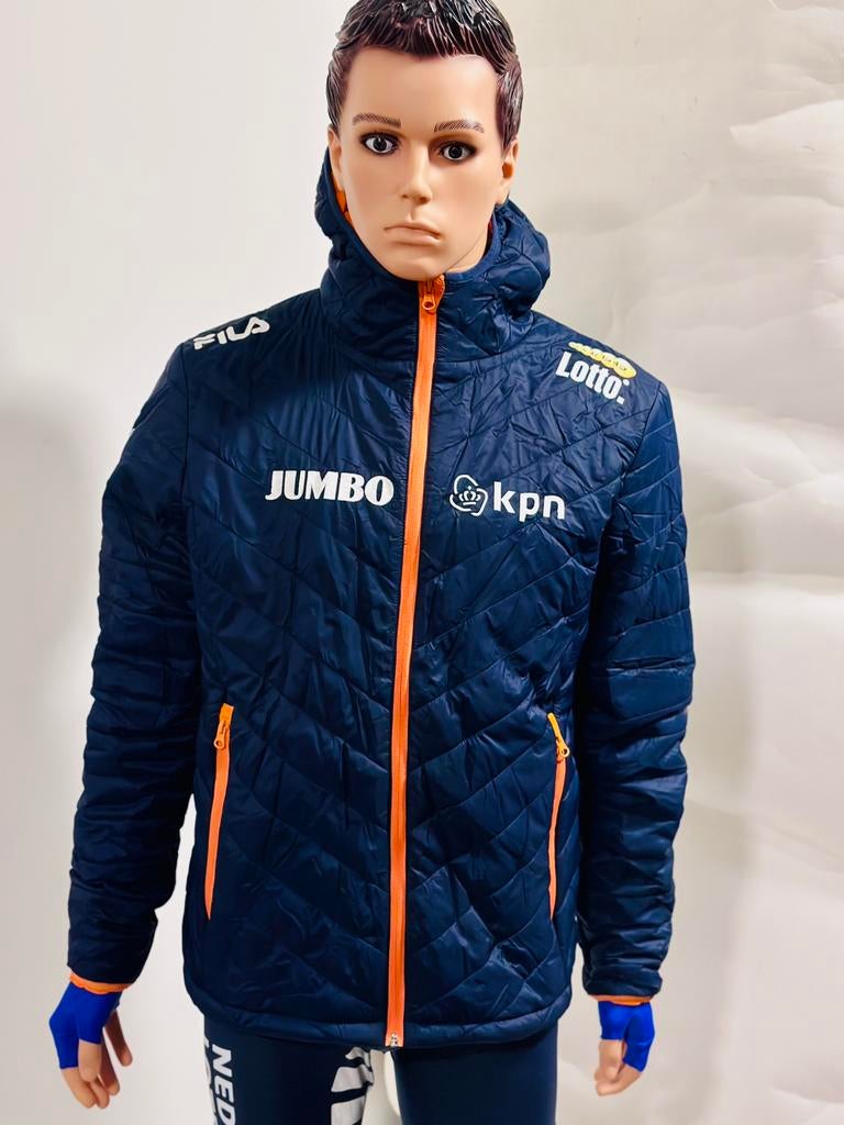 Donsjas sportjas skijas schaatsjas jas winterjas maat L, Ophalen of Verzenden, Zo goed als nieuw, Maat 52/54 (L), Blauw