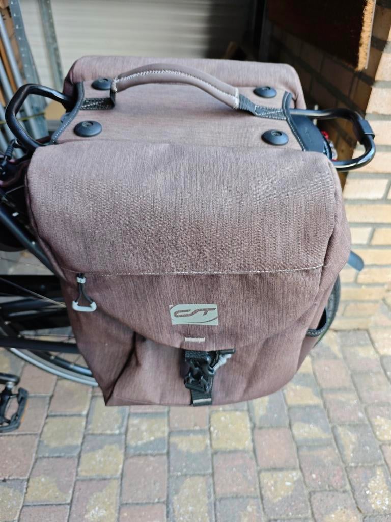 Contec Racktime Klickfix Dubbele Fietstas zgan, Ophalen of Verzenden, Zo goed als nieuw, Contec