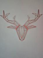 Koperkleurige Hert Muurdecoratie - Geometrisch Design, Ophalen, Gebruikt