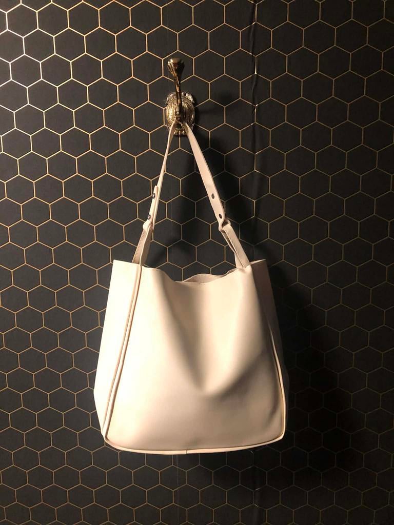 Witte tas Shopper - Stijlvol en praktisch!, Ophalen of Verzenden, Zo goed als nieuw, Wit, Shopper