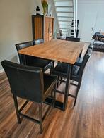 Zeer nette bartafel met 6 stoelen, Huis en Inrichting, Verzenden, Zo goed als nieuw