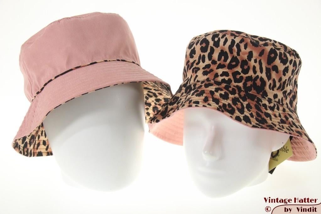 Omkeerbare buckethat vissershoed Hawkins roze luipaard 57, 56 of 57 cm (M, 7 of 7⅛ inch), Hoed, Hawkins, Ophalen of Verzenden
