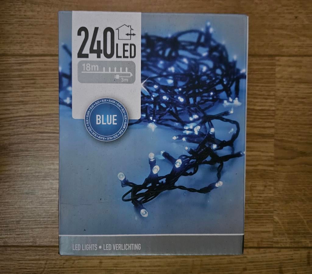 KERSTVERLICHTING 18M BLAUW, Diversen, Kerst, Ophalen of Verzenden, Zo goed als nieuw