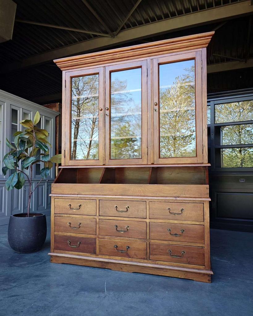 Antieke eikenhouten ladekast | Vakkenkast | Buffetkast #7716, Niet ingevuld, Gebruikt, 200 cm of meer, 150 tot 200 cm