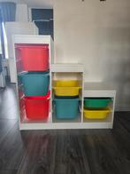 Ikea Trofast opbergmeubel wit met gekleurde bakken., Ophalen, Gebruikt, Kast