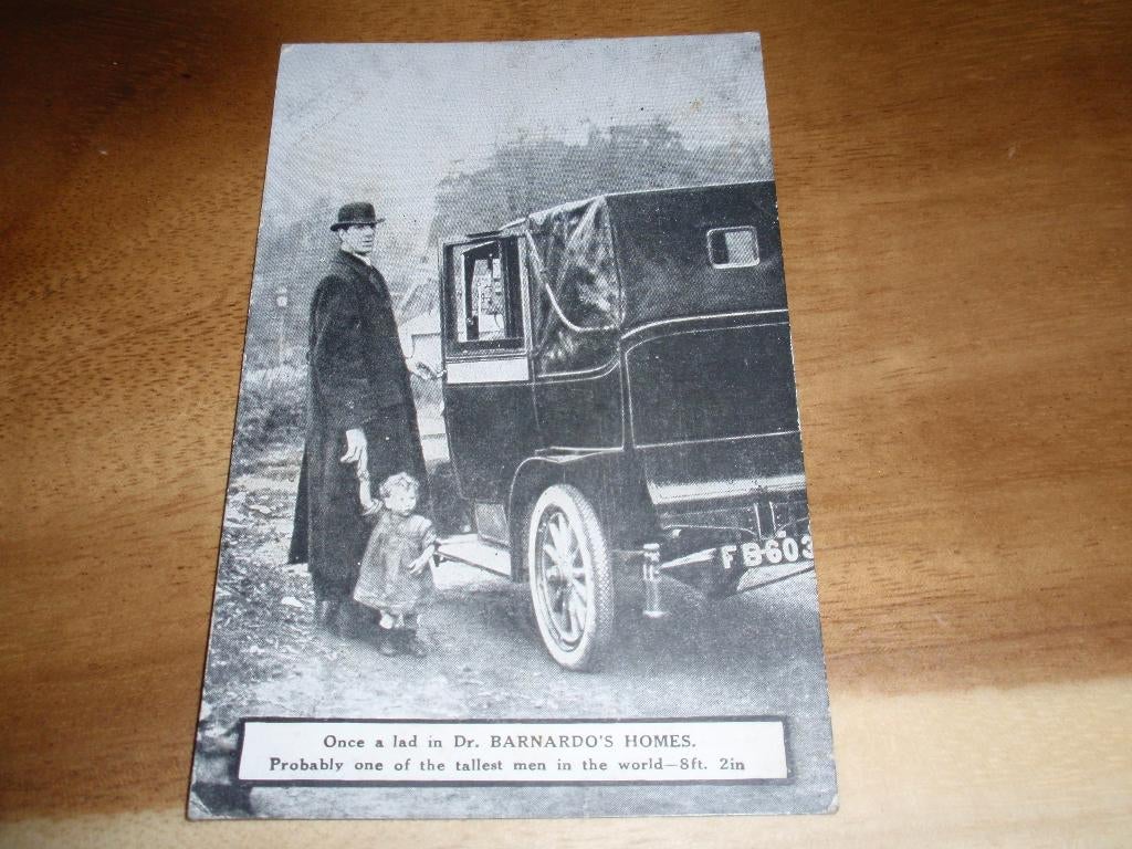 Reus opgegroeid in Dr Bernardo's Homes met kind Auto Man, Verzenden, Voor 1920, Gelopen, Sterren en Beroemdheden
