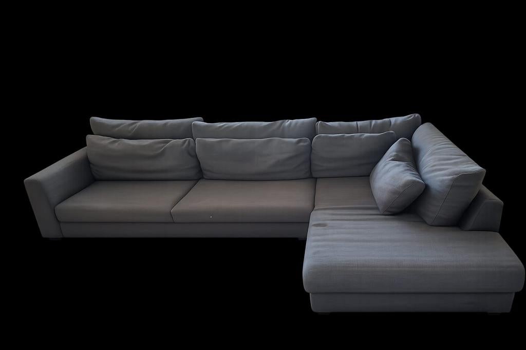 Hoekbank met longchair - Urban Antracite - Gaaf Wonen, Ophalen, Gebruikt, Stof