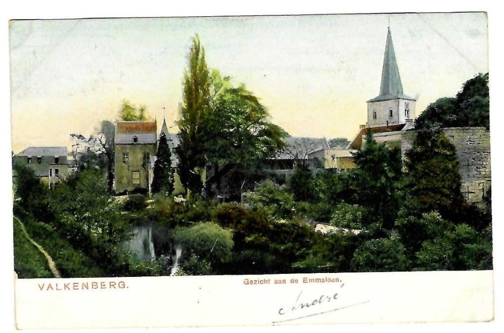 Valkenburg - Gezicht aan de Emmalaan, Verzenden, Voor 1920, Gelopen, Limburg