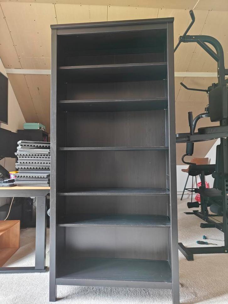 Zwarte boekenkast hemnes, Huis en Inrichting, Kasten | Boekenkasten, Gebruikt, 50 tot 100 cm, 150 tot 200 cm, 25 tot 50 cm, Ophalen