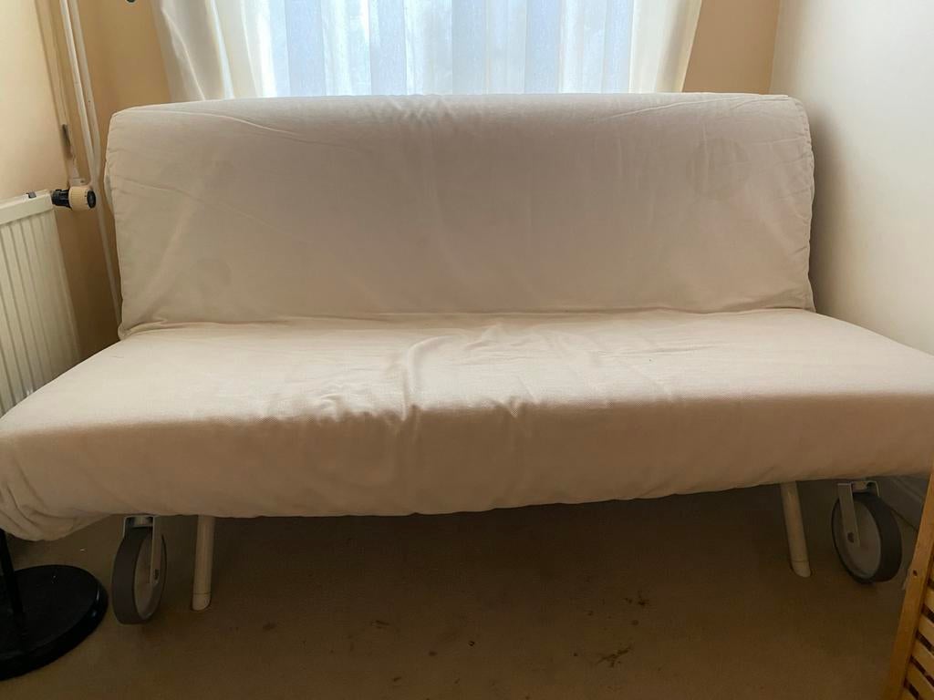 Opklapbare slaapbank op wielen, Ophalen, Gebruikt, Tweepersoons, 160 cm
