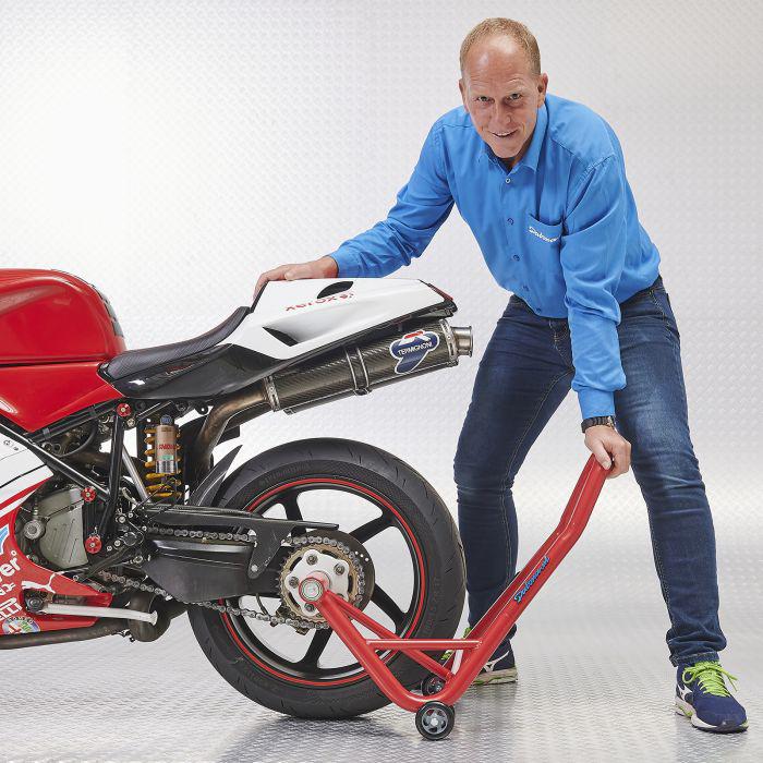 Paddockstand enkelzijdige ophanging VAN €129,- NU VOOR, Motoren, Ophalen, Zo goed als nieuw