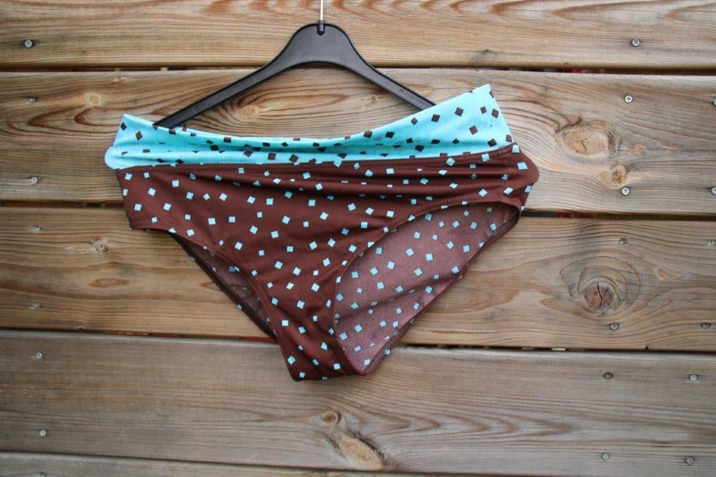 Tankini bruin/ aqua Amoena mt 42B cup 2 broekjes Vaste prijs, Overige typen, Bruin, Verzenden, Amoena