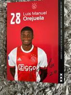 Ajax Spelerskaart Luis Manuel Orejuela, Ophalen of Verzenden, Zo goed als nieuw, Ajax, Spelerskaart