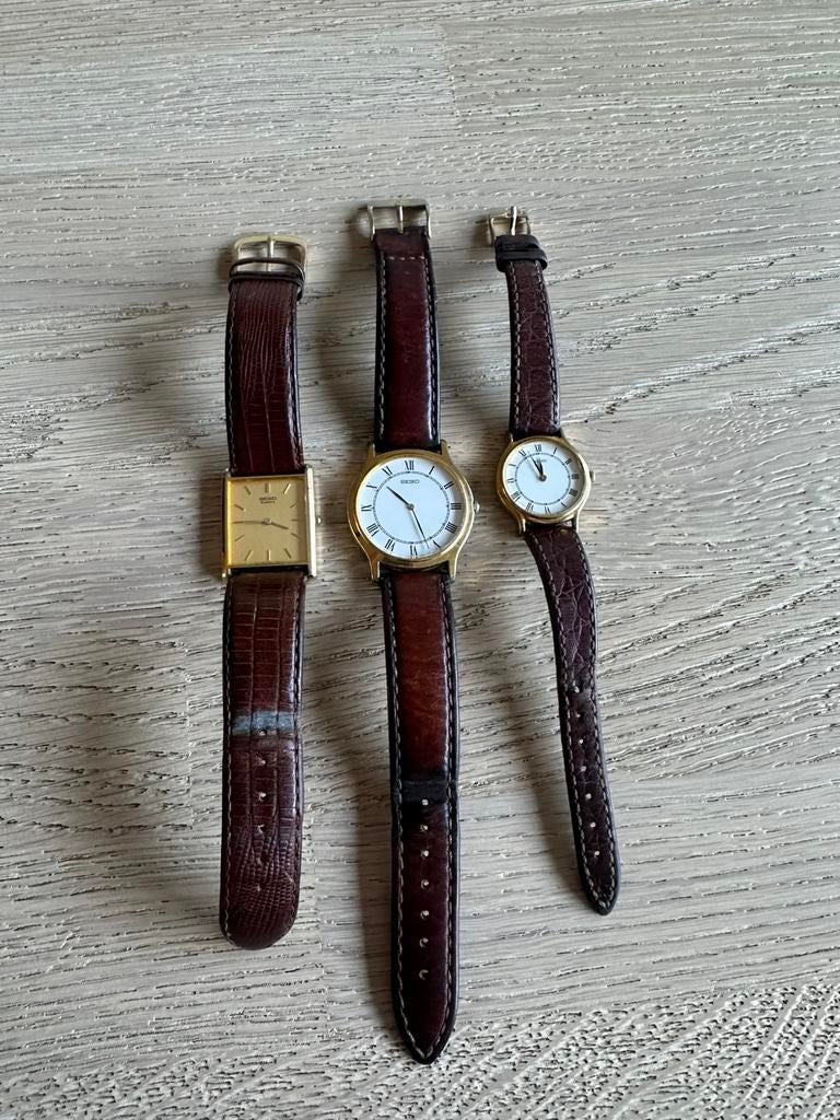 Lot Vintage Seiko horloges, Seiko, Staal, Met bandje, Polshorloge