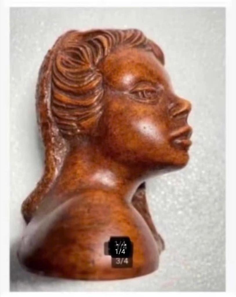 Brocante beeld meisje jaren ‘60, Polyresin 12 x 8,5 cm, Ophalen of Verzenden