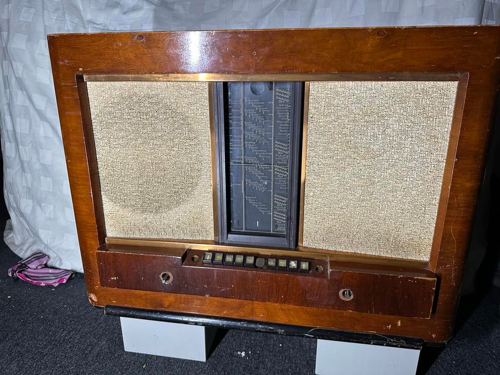 NSF H25A Buizen Radio met motor afstemming (1938/1939), Audio, Tv en Foto, Radio's, Ophalen, Gebruikt, Radio
