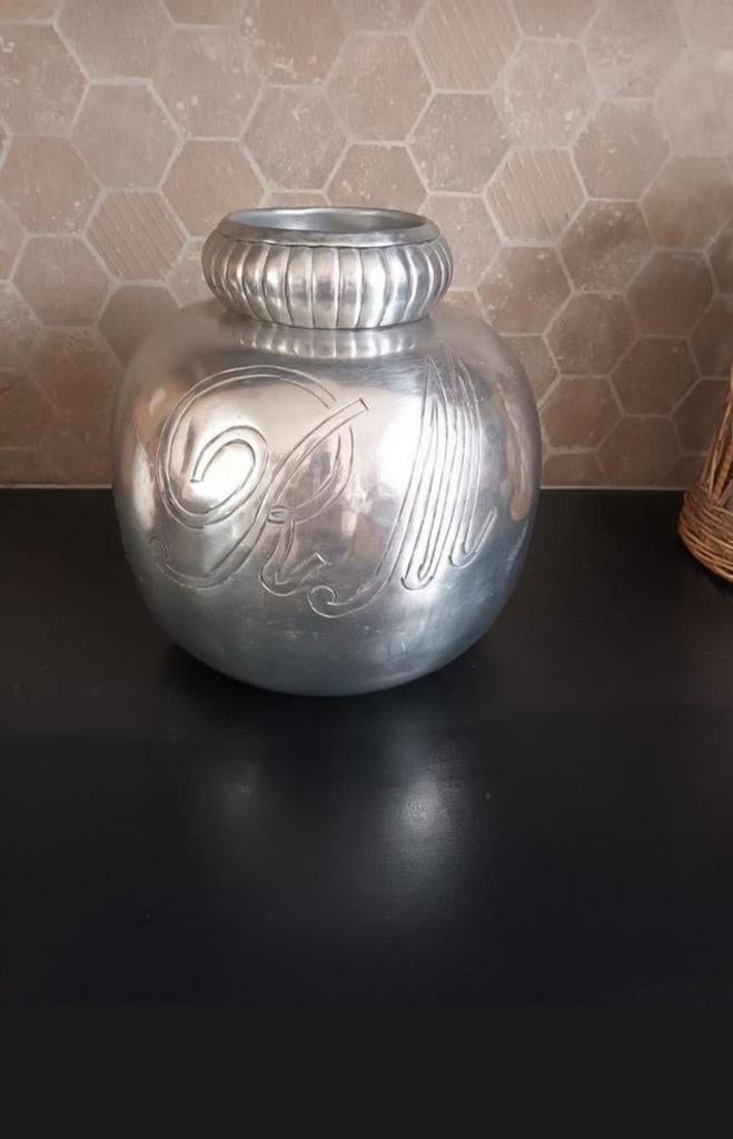 Riviera maison vaas maat m, Overige kleuren, Ophalen of Verzenden, Minder dan 50 cm, Glas
