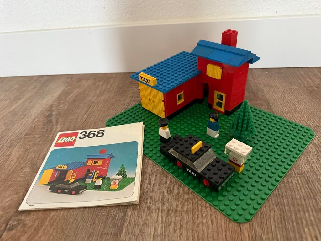 Vintage Lego set 368: Taxi Station met instructies, Gebruikt, Overige thema's, Lego, Ophalen of Verzenden