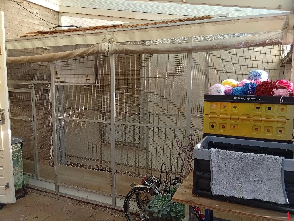 voliere, Dieren en Toebehoren, Vogels | Hokken en Kooien, Gebruikt, Volière, Aluminium, Ophalen