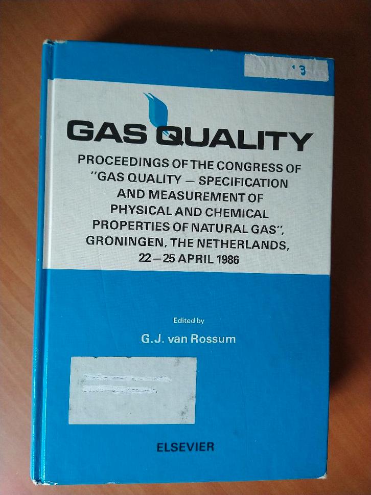 Rossum, G.J. van. Gas quality, Boeken, Techniek, Ophalen of Verzenden
