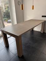 Massief eiken tafel, Huis en Inrichting, Tafels | Eettafels, Ophalen, Eikenhout, 200 cm of meer, 50 tot 100 cm