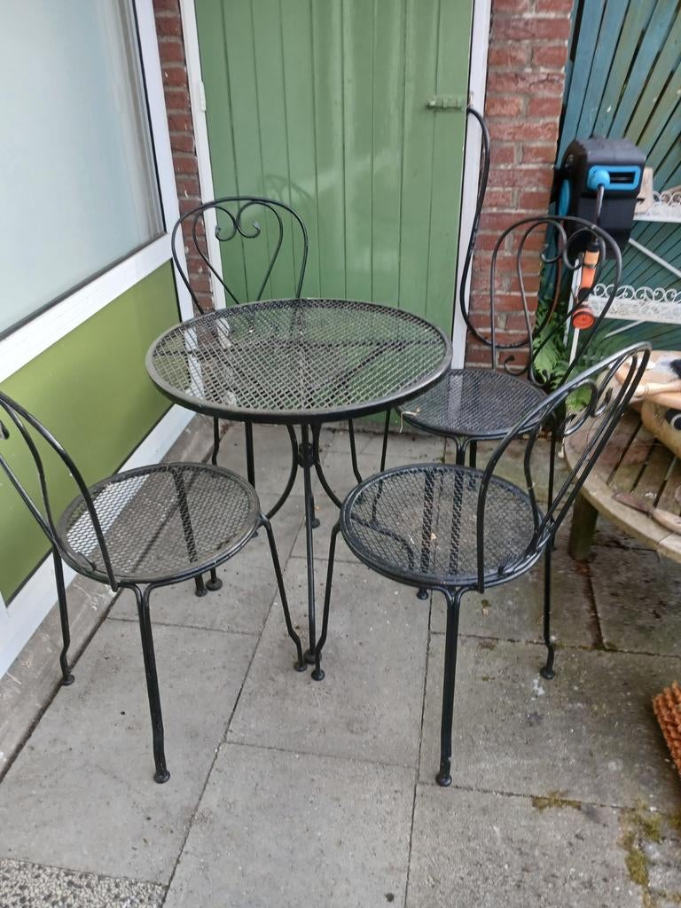 Gietijzeren  Tuinset, Tuin en Terras, Ophalen, Overige materialen, 2 zitplaatsen