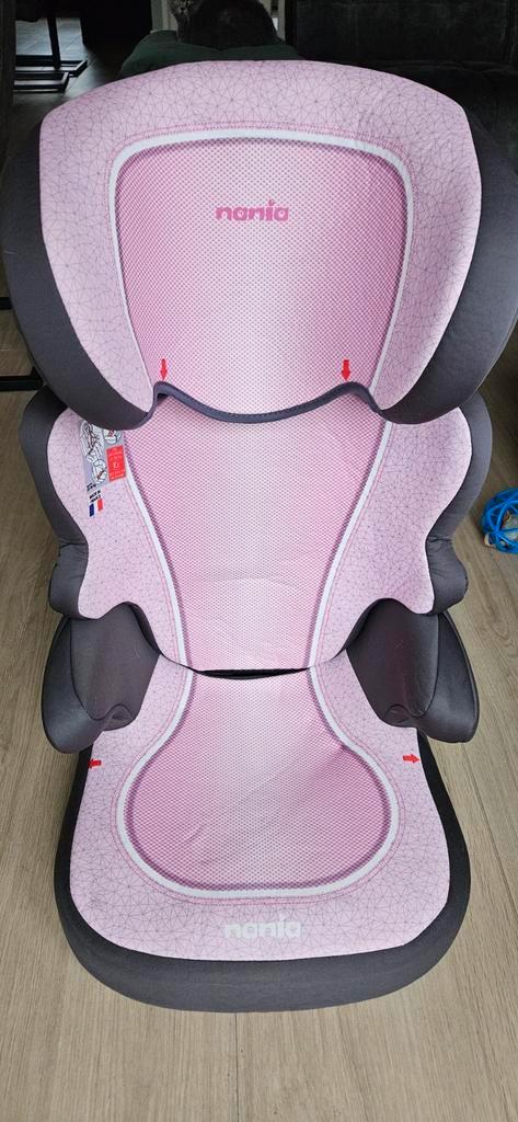 Zitverhoger auto Nania, Kinderen en Baby's, Autostoeltjes, Zo goed als nieuw, Overige merken, 15 t/m 36 kg, Autogordel, Afneembare rugleuning