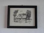Pentekening van koster uit 1979, een oud huisje in Udenhout, Minder dan 50 cm, 50 tot 75 cm, Nieuw, Ophalen of Verzenden