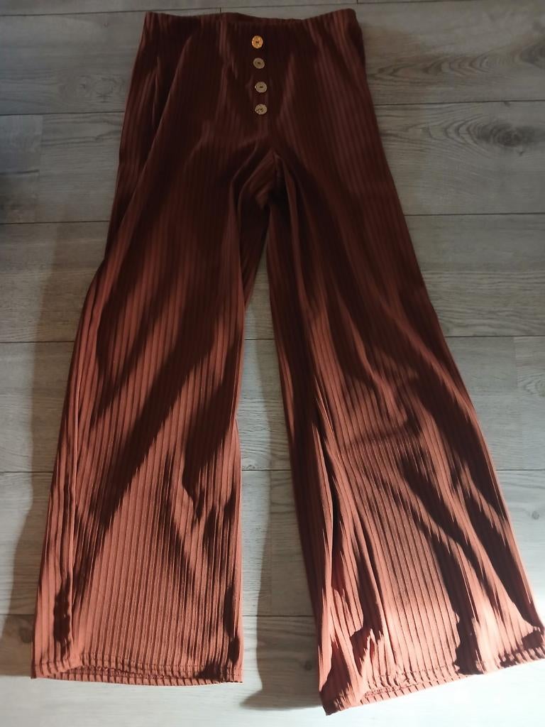 Primark broek maat 40, Kleding | Dames, Broeken en Pantalons, Bruin, Primark, Zo goed als nieuw, Lang