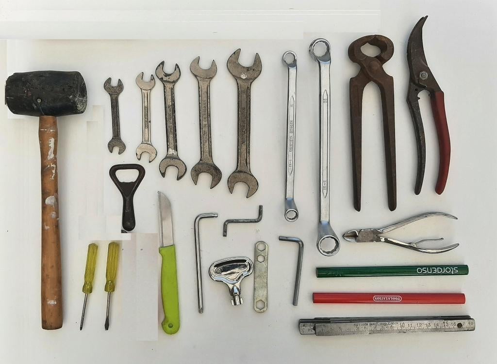 23 Oude Gebruikte Gereedschappen C, Antiek en Kunst, Antiek | Gereedschap en Instrumenten, Ophalen