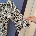 Helena Hart travelstof shirt 3/4 mouw creme zwart XS 45455, ., Zwart, Zo goed als nieuw, Korte mouw