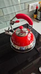 Rode fluitketel - Zo goed als nieuw, Zo goed als nieuw, Metaal, Rood, Ophalen