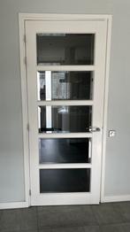 Binnendeur met glas 93x230, Ophalen, Gebruikt, 80 tot 100 cm, 215 cm of meer