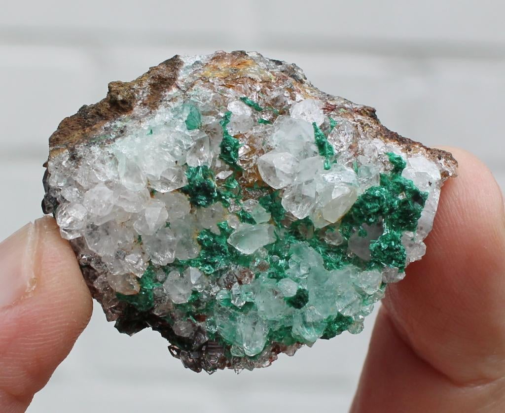 MALACHIET en KWARTS uit KOLWEZI in CONGO, Ophalen of Verzenden, Mineraal