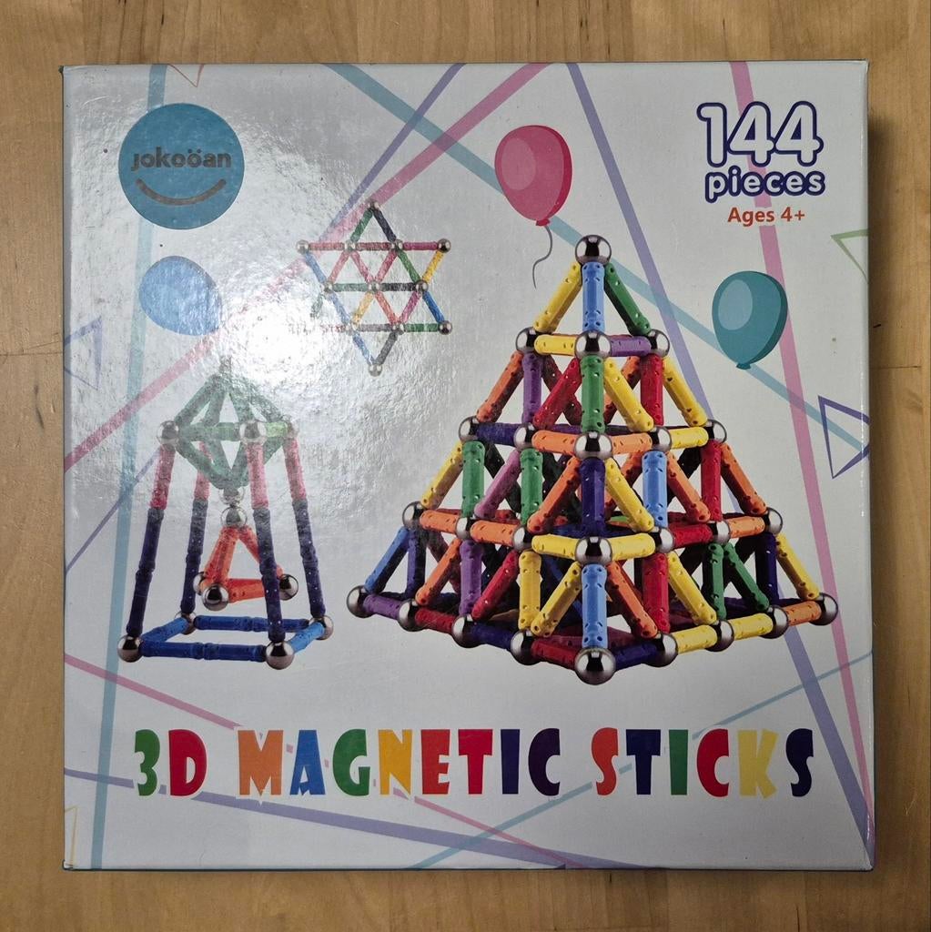 3D Magnetic Sticks - 144 delig (zie omschrijving), Kinderen en Baby's, Speelgoed | Bouwstenen, Ophalen of Verzenden, Gebruikt