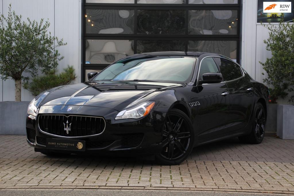 Maserati Quattroporte 3.0 S Q4 411PK - LEDER - FLIPPERS - SC, Auto's, Maserati, Automaat, Gebruikt, Zwart, Zwart