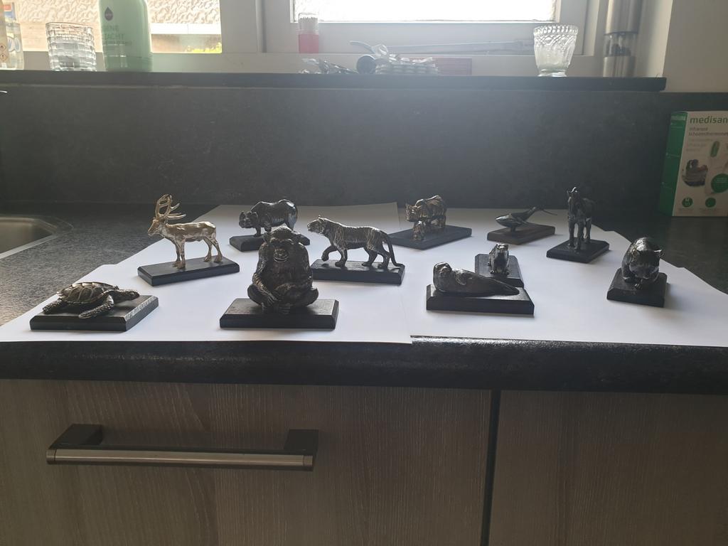 Verzilverde WNF beeldjes, Ophalen of Verzenden