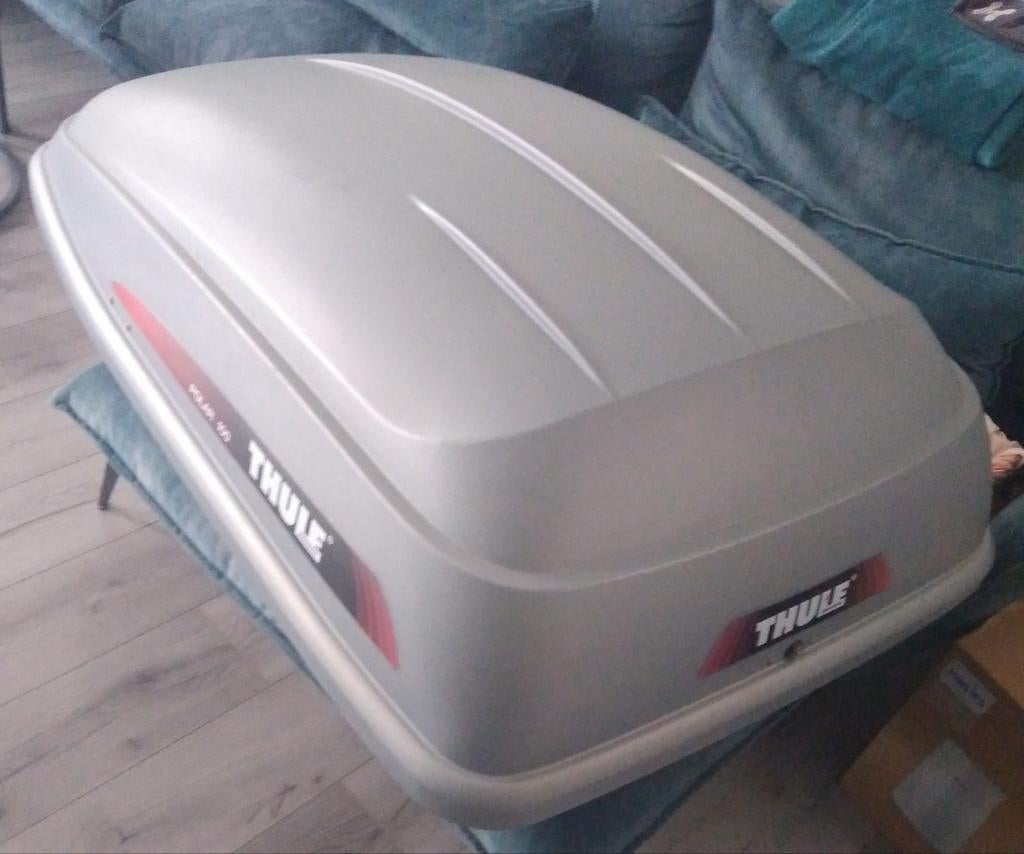 THULE Polar 100 Dakkoffer Skibox Grijs - Zo goed als n, Auto diversen, Dakkoffers, Ophalen, Zo goed als nieuw