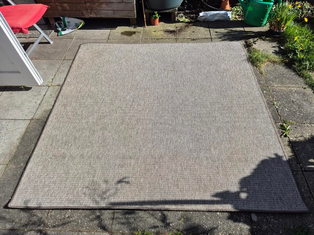 Vloerkleed lichtgrijs/beige, Ophalen, Gebruikt, Beige, 150 tot 200 cm