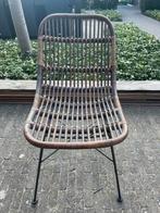 Eetkamerstoelen Justin van Leen Bakker, Ophalen, Gebruikt, Bruin, Riet of Rotan