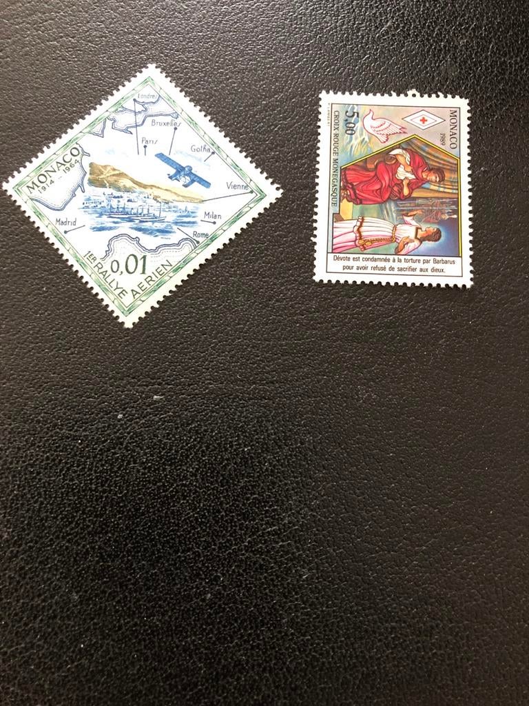 Monaco Postzegels: 1e Lucht Rally & Rode Kruis 1989, Postzegels en Munten, Ophalen of Verzenden, Monaco, Postfris