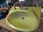 wastafel vintage groen, Doe-het-zelf en Verbouw, Sanitair, Ophalen, Gebruikt, Steen, Wastafel