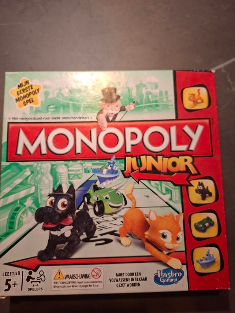 Monopoly Junior - Mijn Eerste Monopoly Spel, Hobby en Vrije tijd, Gezelschapsspellen | Bordspellen, Drie of vier spelers, Ophalen of Verzenden